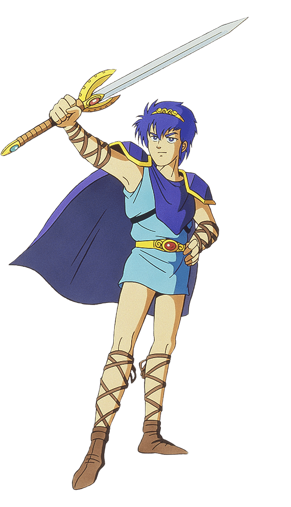 Official art of Marth from the first Fire Emblem game